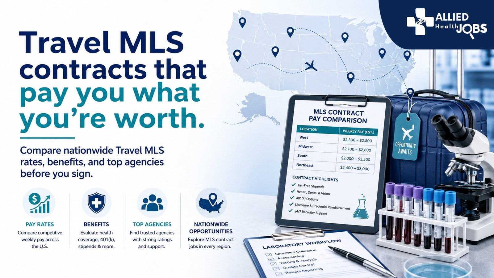 Travel MLS contracts that pay you what you’re worth. Compare nationwide Travel MLS rates, benefits, and top agencies before you sign.